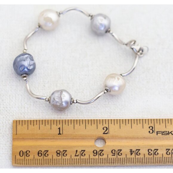 8'' Sterling Silver Beaded Bracelet - Y1 - Picture 3 of 3